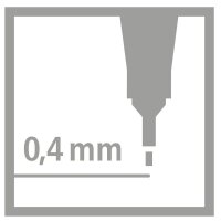 STABILO point 88 Fineliner farbsortiert 0,4 mm, 6 St.