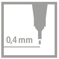 STABILO point 88 Fineliner farbsortiert 0,4 mm, 20 St.