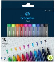 Schneider Kugelschreiber Vizz M farbsortiert, Schreibfarbe: farbsortiert, 10 St.