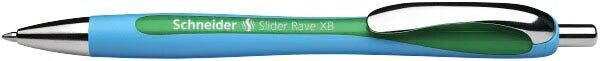 Schneider Kugelschreiber Slider Rave XB hellblau/grün, Schreibfarbe: grün, 1 St.