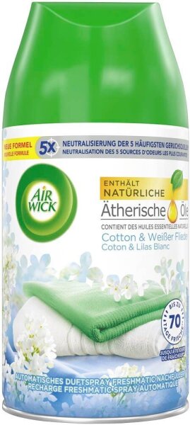 AIRWICK Raumduft-Nachfüller Freshmatic Max Cotton & Weißer Flieder blumig 250 ml, 1 St.