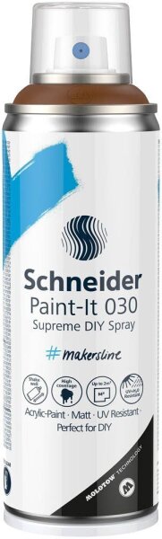 Schneider Paint-It 030 Supreme DIY Acrylspray Sprühfarbe brown matt, 1 St.