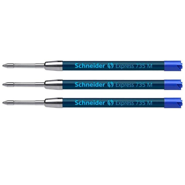 Schneider Express 735 Kugelschreiberminen M blau, 3 St.
