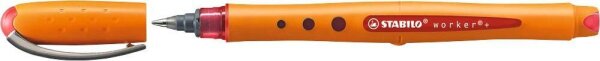 STABILO worker®+ Tintenroller orange 0,5 mm, Schreibfarbe: rot, 1 St.