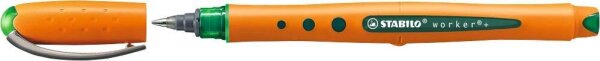 STABILO worker®+ Tintenroller orange 0,5 mm, Schreibfarbe: grün, 1 St.