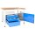 ADB Werkbank lichtgrau, blau 3 Schubladen 120,0 x 60,0 x 84,0 cm