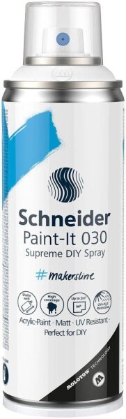 Schneider Paint-It 030 Supreme DIY Acrylspray Sprühfarbe weiß, 1 St.
