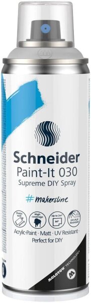 Schneider Paint-It 030 Supreme DIY Acrylspray Sprühfarbe universal grau, 1 St.