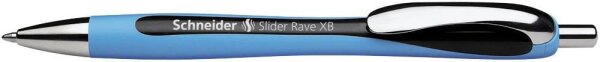 Schneider Kugelschreiber Slider Rave XB hellblau/schwarz, Schreibfarbe: schwarz, 1 St.
