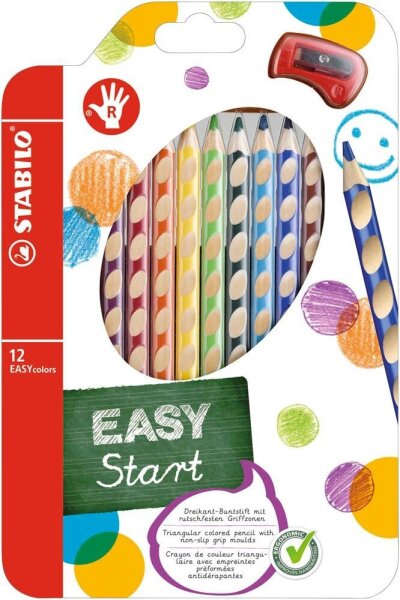STABILO EASYcolors R Buntstifte farbsortiert, 12 St.