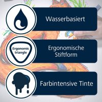 Schneider Paint-It 040 72 Teile Brush-Pens farbsortiert, 1 Set