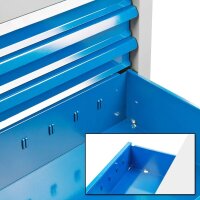 ADB MAMMUT Schubladenschrank lichtgrau, lichtblau 6 Schubladen 70,0 x 43,5 x 75,0 cm, 1 St.