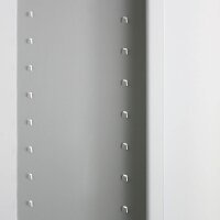 ADB Stahlschrank 40833 lichtgrau 15 Fachböden 71,0 x 30,0 x 195,0 cm, aufgebaut, 1 St.