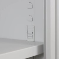 ADB Stahlschrank 40956 lichtgrau 4 Fachböden 92,0 x 42,0 x 195,0 cm, aufgebaut, 1 St.