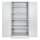 ADB Stahlschrank 40956 lichtgrau 4 Fachböden 92,0 x 42,0 x 195,0 cm, aufgebaut, 1 St.