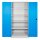 ADB Stahlschrank 40751 lichtgrau, lichtblau 4 Fachböden 92,0 x 50,0 x 195,0 cm, aufgebaut, 1 St.