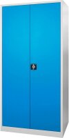 ADB Stahlschrank 40955 lichtgrau, lichtblau 4 Fachböden 92,0 x 42,0 x 195,0 cm, aufgebaut, 1 St.