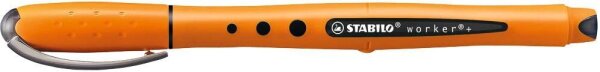 STABILO worker®+ Tintenroller orange 0,3 mm, Schreibfarbe: schwarz, 1 St.